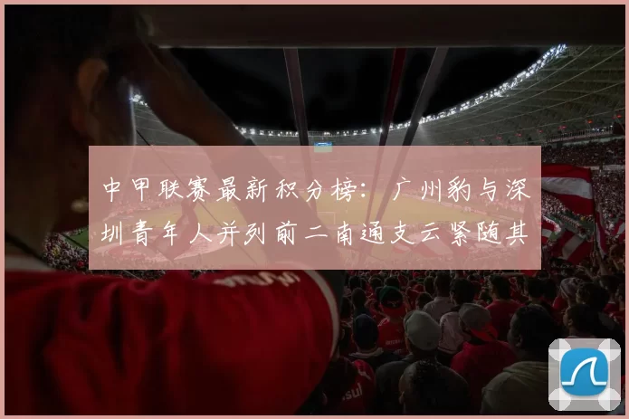 中甲联赛最新积分榜：广州豹与深圳青年人并列前二南通支云紧随其后